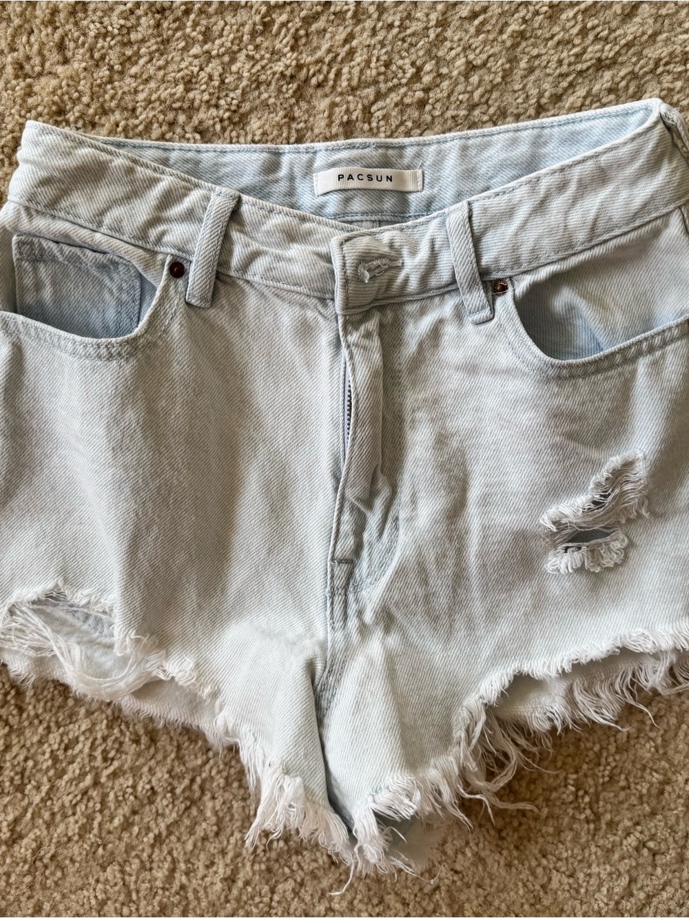Pacsun light wash denim shorts Size 25 #denim #summer